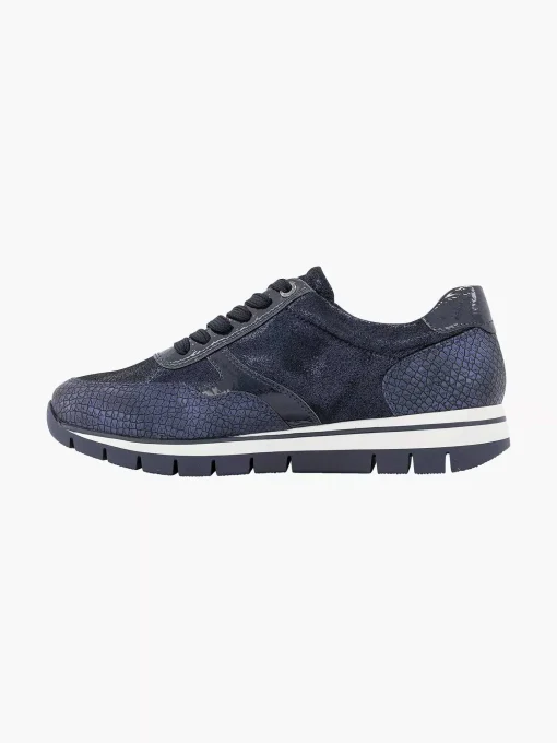 Donkerblauwe Comfort Sneaker Croco