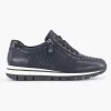 Donkerblauwe Leren Comfort Sneaker
