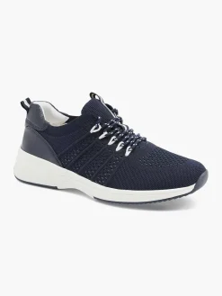 Donkerblauwe Leren Comfort Sneaker