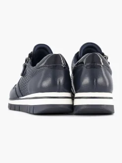 Donkerblauwe Leren Comfort Sneaker