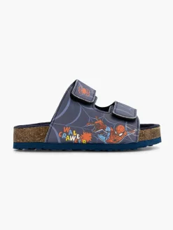 Donkerblauwe Slipper Spiderman
