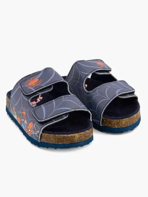 Donkerblauwe Slipper Spiderman
