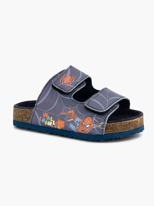 Donkerblauwe Slipper Spiderman