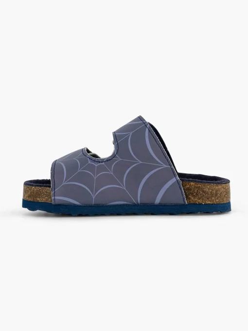 Donkerblauwe Slipper Spiderman
