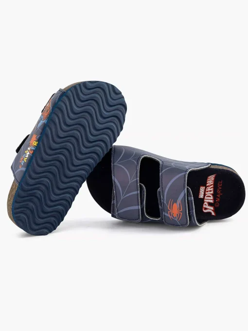 Donkerblauwe Slipper Spiderman