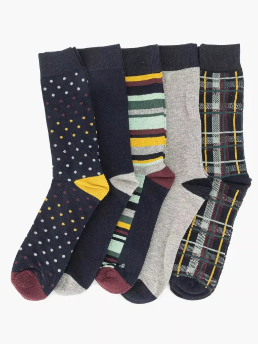 Donkerblauwe Sokken 40-46 5 Pak