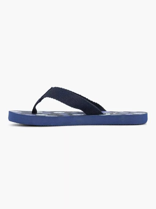 Donkerblauwe Teenslipper Smiley