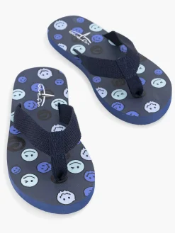 Donkerblauwe Teenslipper Smiley