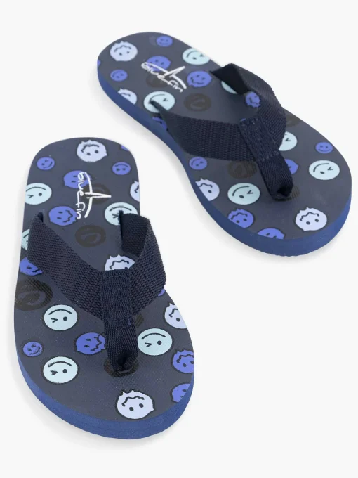 Donkerblauwe Teenslipper Smiley
