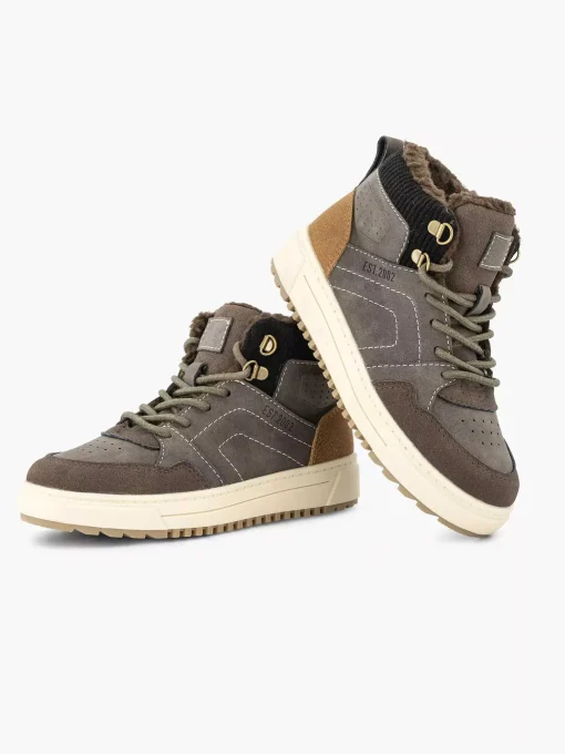Donkerbruine Hoge Sneaker