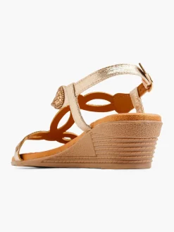Gouden Comfort Sandalette