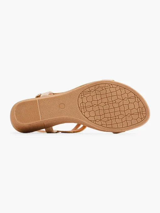 Gouden Comfort Sandalette