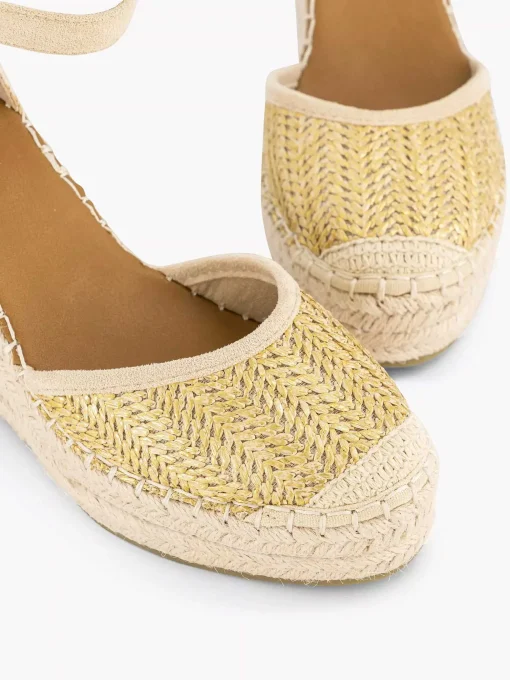 Gouden Espadrille Sleehak