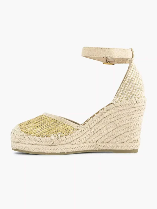 Gouden Espadrille Sleehak