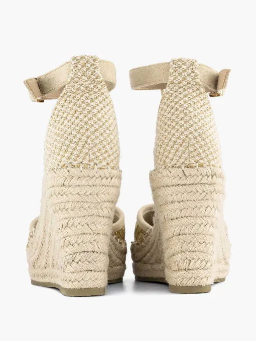 Gouden Espadrille Sleehak