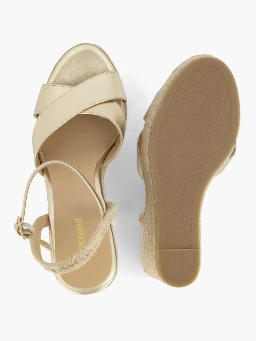 Gouden Espadrille Sleehak