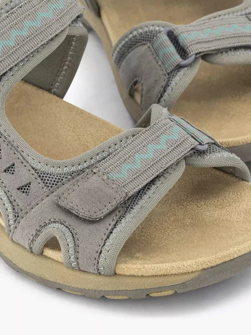 Grijze Comfort Sandaal