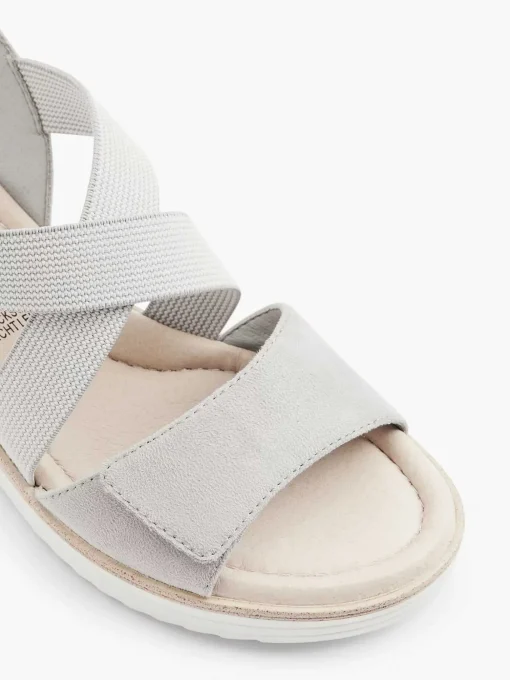 Grijze Comfort Sandalette Sleehak