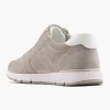 Grijze Leren Comfort Sneaker