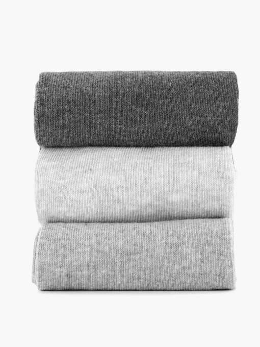 Grijze Quarter Plain 3 Pak 39-42