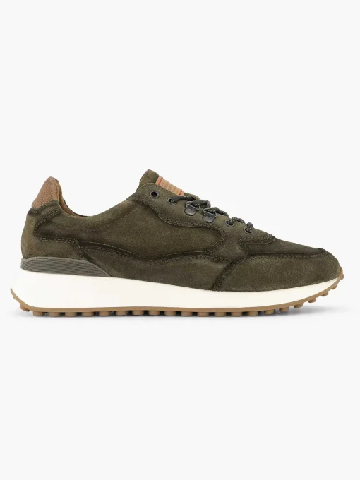 Groene Leren Chunky Sneaker