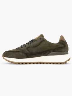 Groene Leren Chunky Sneaker