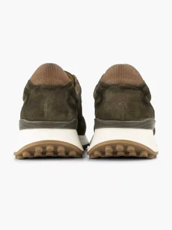 Groene Leren Chunky Sneaker