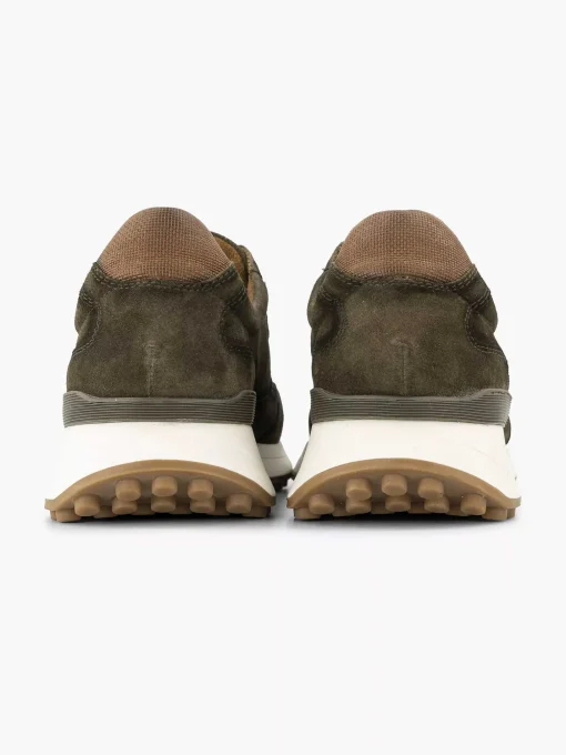 Groene Leren Chunky Sneaker