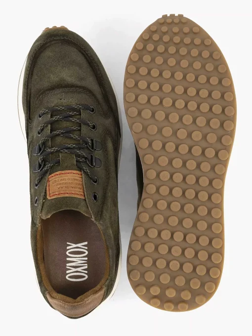 Groene Leren Chunky Sneaker