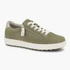 Groene Leren Comfort Sneaker