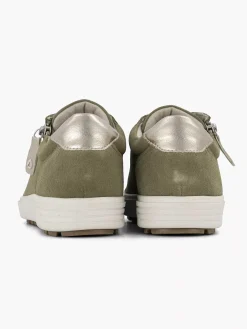 Groene Leren Comfort Sneaker