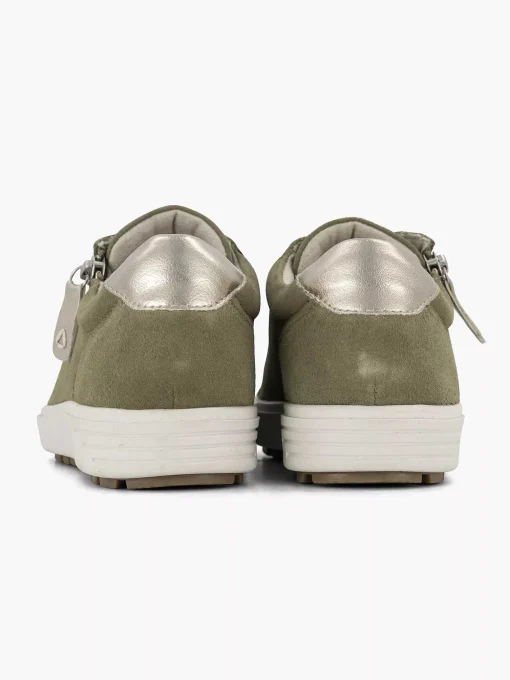 Groene Leren Comfort Sneaker