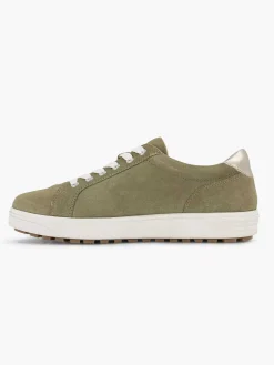 Groene Leren Comfort Sneaker