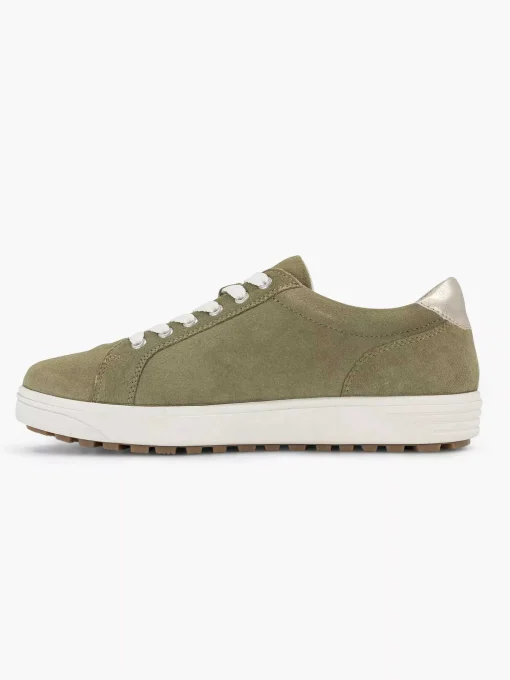 Groene Leren Comfort Sneaker