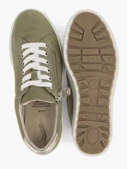 Groene Leren Comfort Sneaker