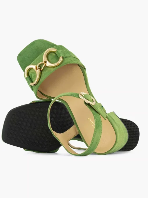 Groene Sandalette Sierketting