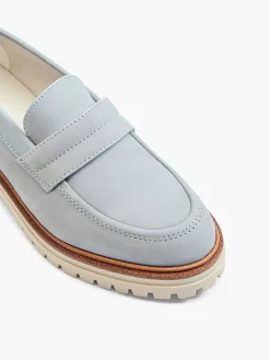 Lichtblauwe Chunky Nubuck Loafer