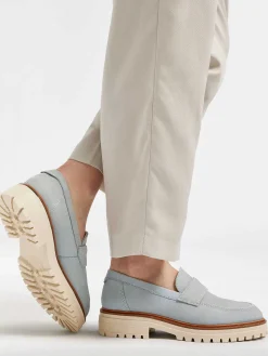 Lichtblauwe Chunky Nubuck Loafer