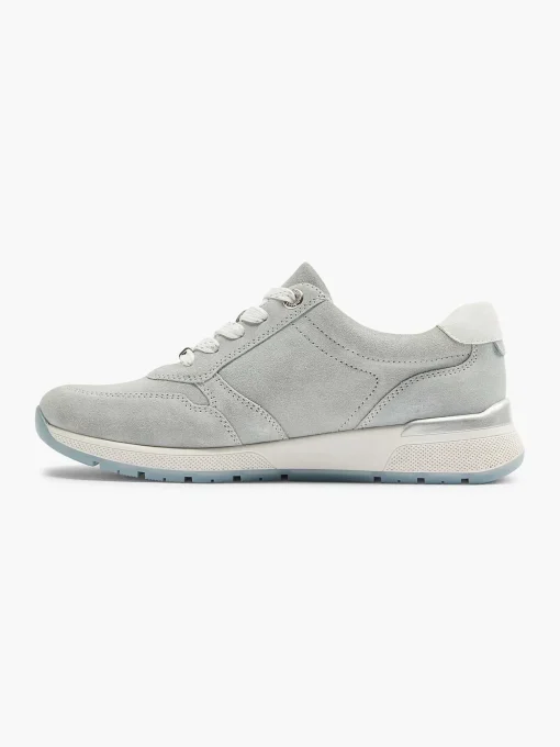 Lichtblauwe Leren Sneaker