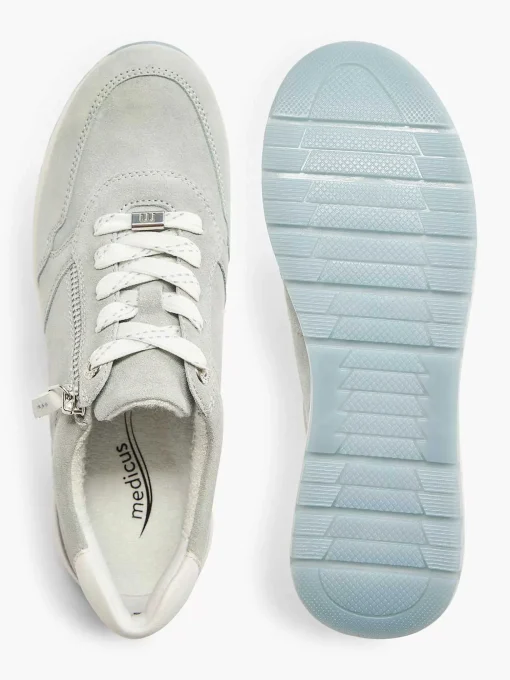 Lichtblauwe Leren Sneaker