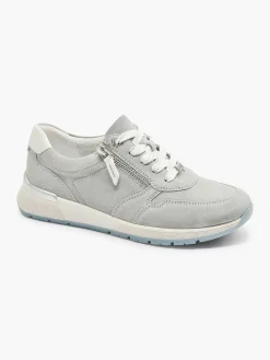 Lichtblauwe Leren Sneaker