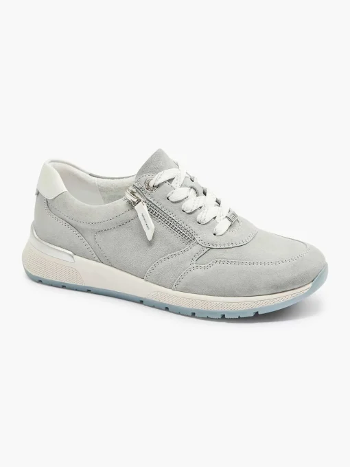 Lichtblauwe Leren Sneaker