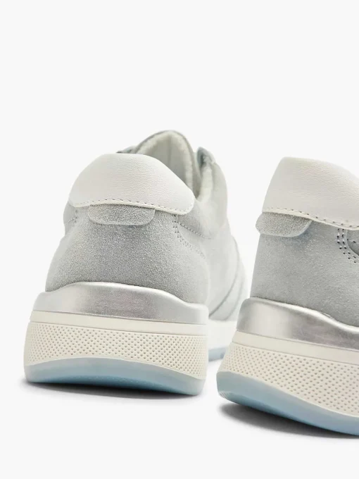 Lichtblauwe Leren Sneaker