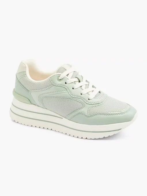 Lichtgroene Sneaker Platform