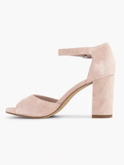 Lichtroze Suede Sandalette