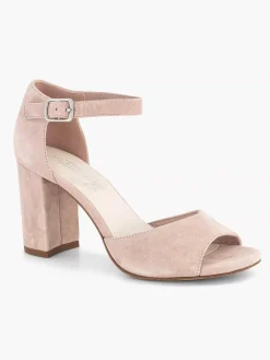 Lichtroze Suede Sandalette