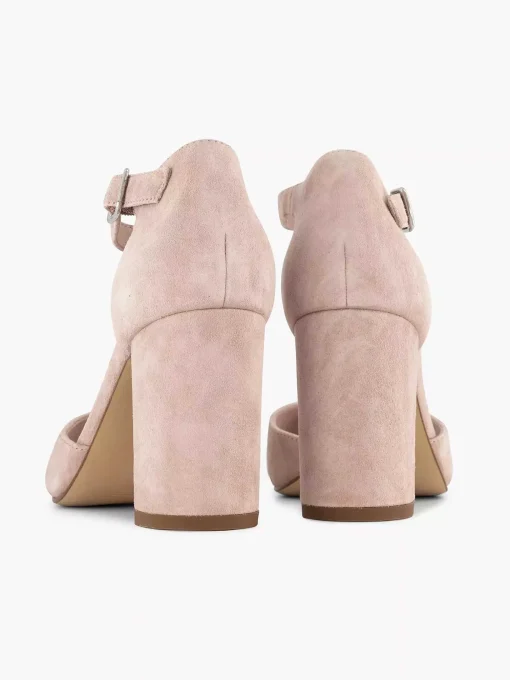 Lichtroze Suede Sandalette