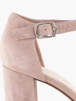 Lichtroze Suede Sandalette
