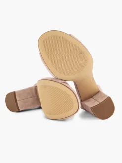 Lichtroze Suede Sandalette