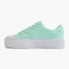Mintkleurige Canvas Sneaker Platform